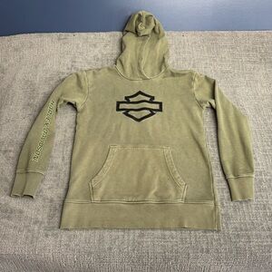 Harley-Davidson Khaki Hoodie with Black Logo